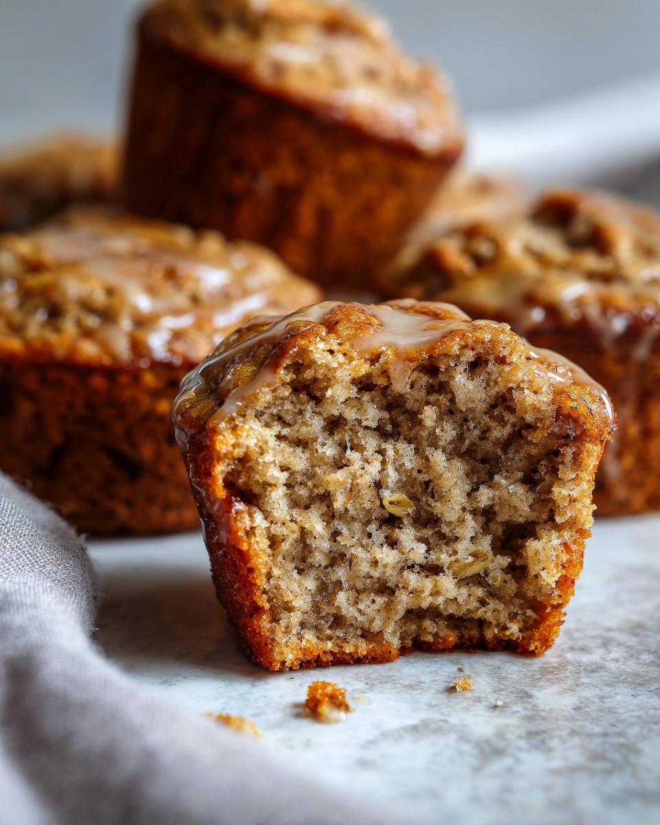 banana oatmeal honey muffins - detail 1