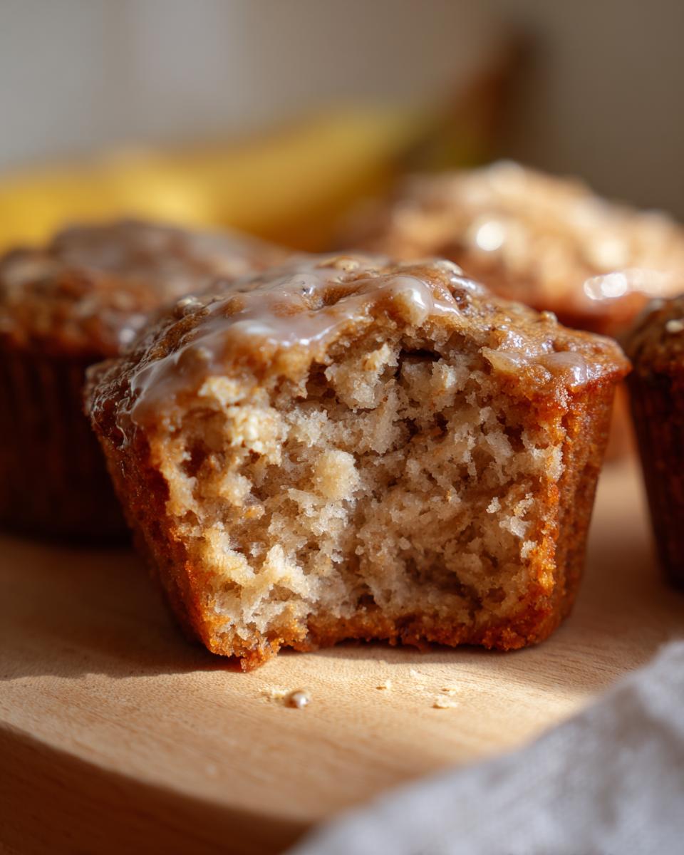 banana oatmeal honey muffins - detail 2