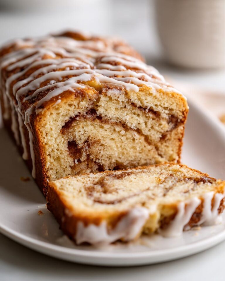 cinnamon swirl quick bread vanilla glaze