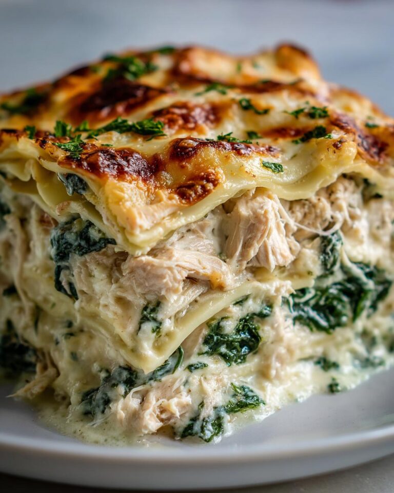 creamy chicken spinach lasagna white sauce
