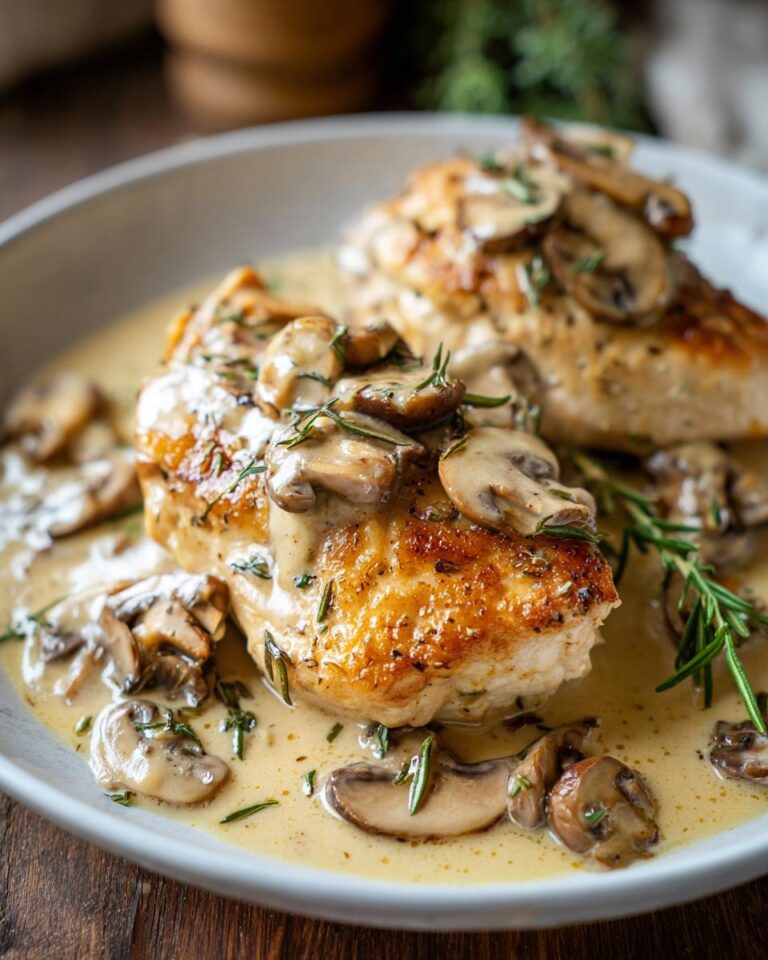 creamy mushroom tarragon chicken breasts