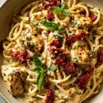 creamy sun dried tomato chicken pasta