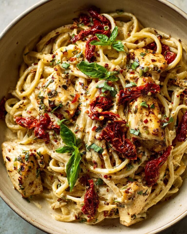creamy sun dried tomato chicken pasta