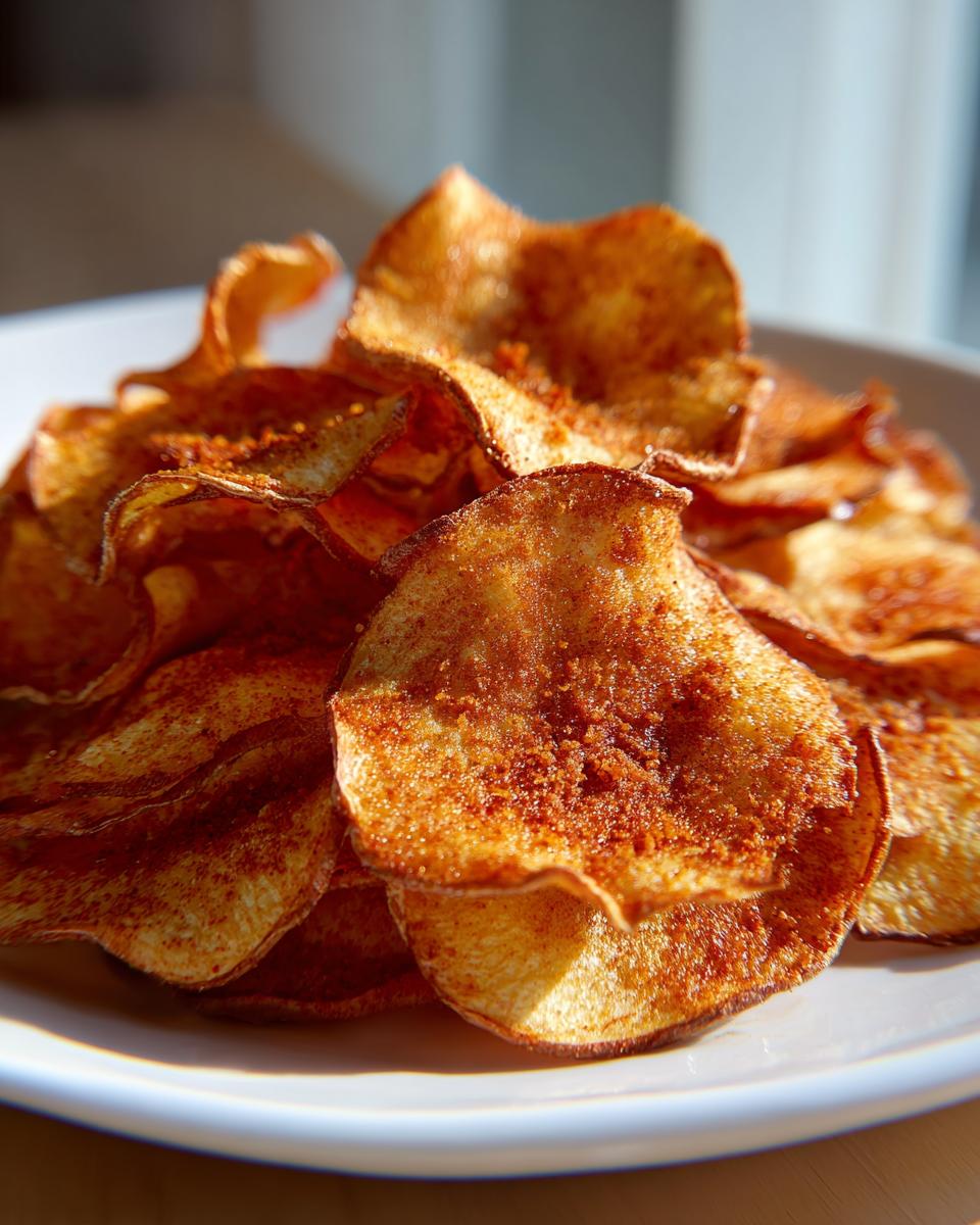 crispy baked cinnamon apple chips - detail 2