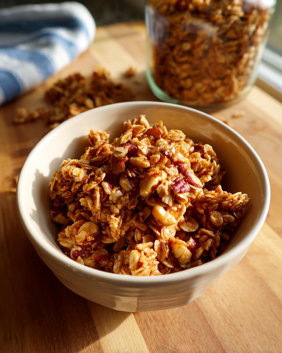 crunchy honey nut homemade granola - detail 2