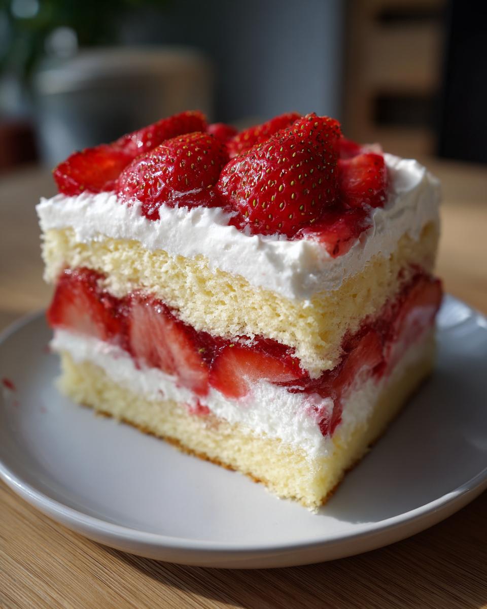 easy strawberry fraisier cake - detail 2