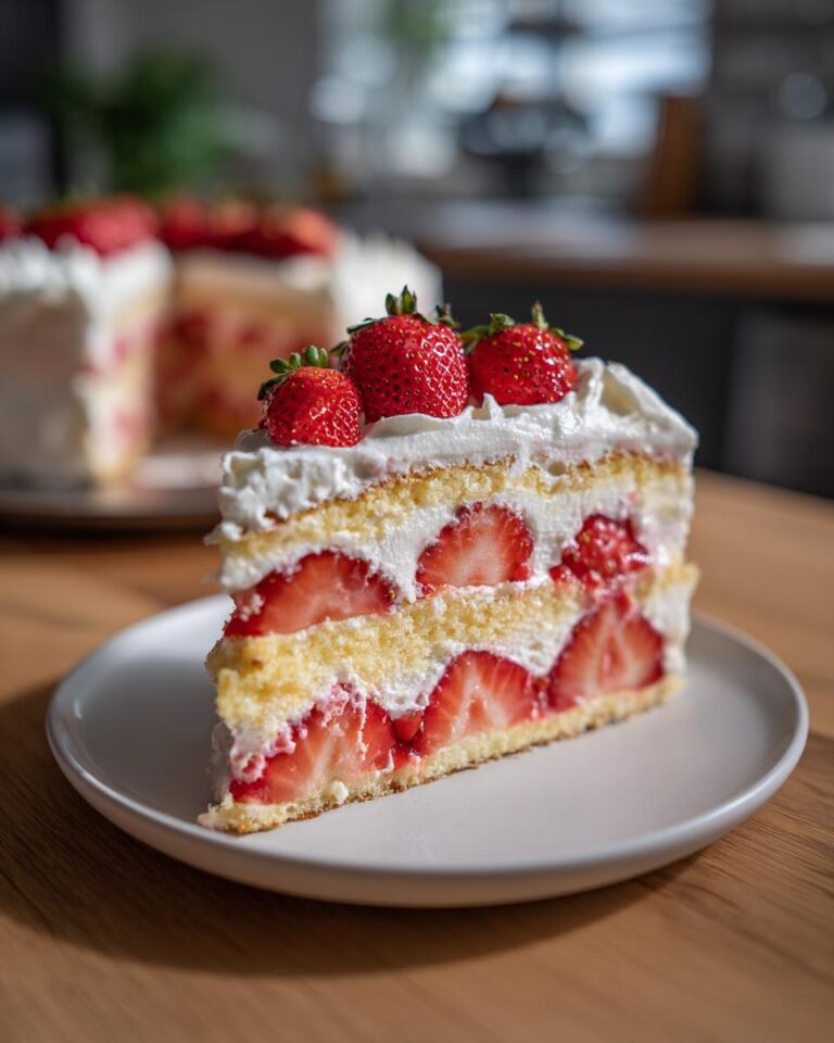 easy strawberry fraisier cake