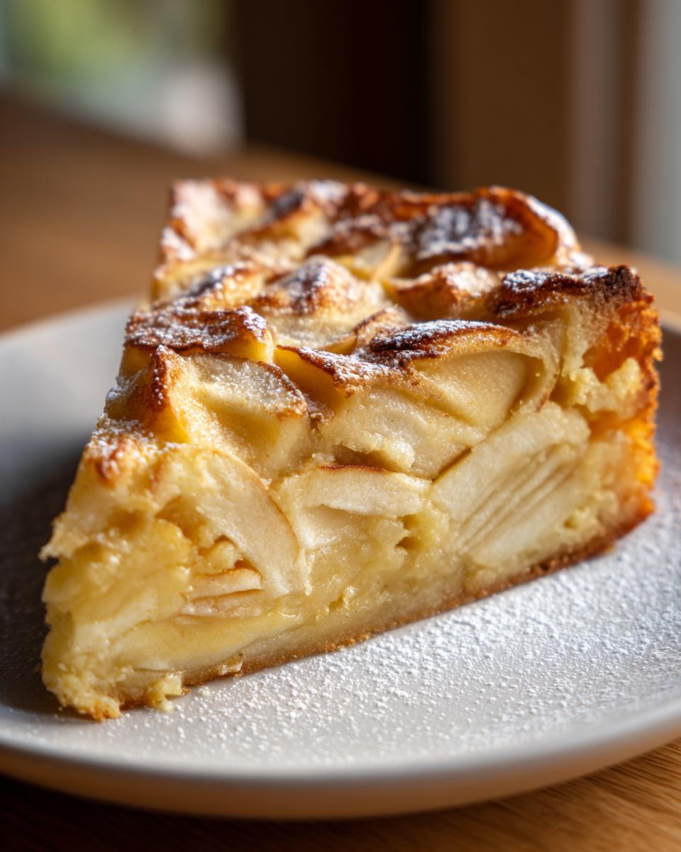 french invisible apple cake light - detail 2