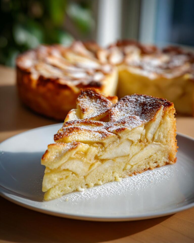french invisible apple cake light