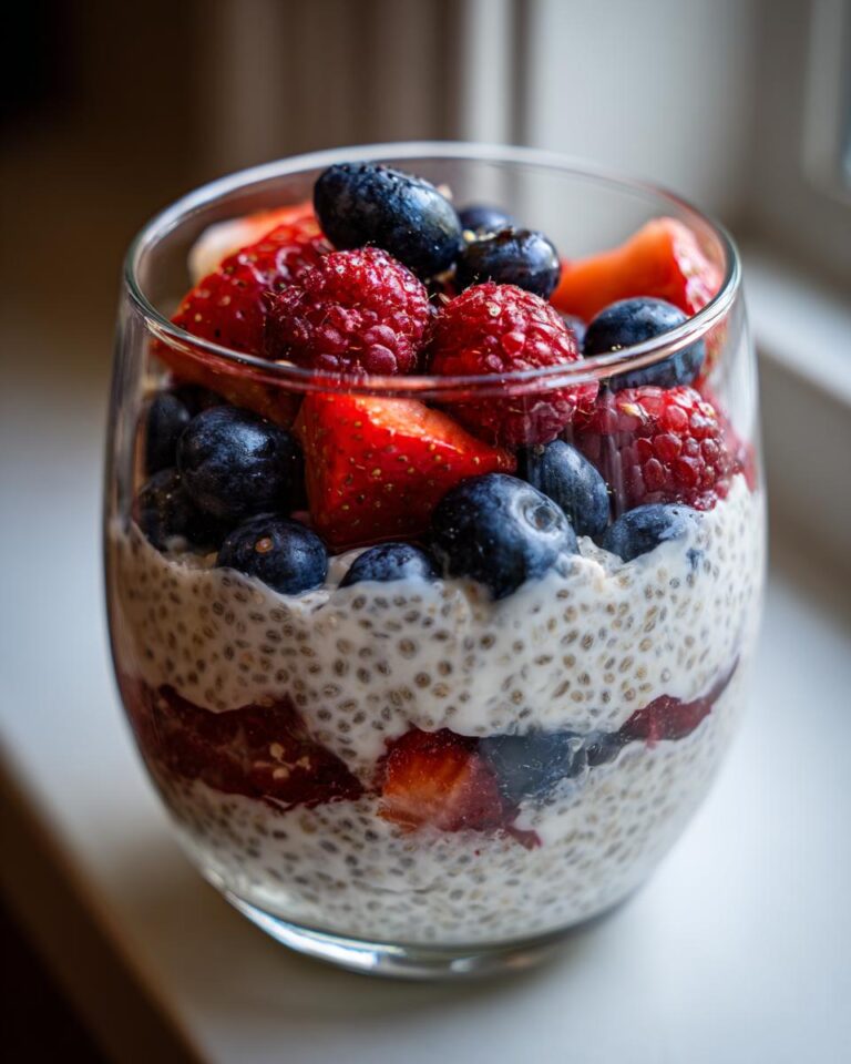 greek yogurt chia pudding berries