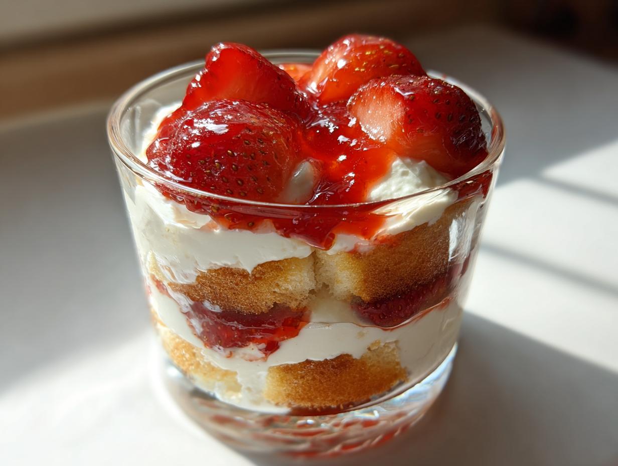 no egg strawberry tiramisu - detail 1