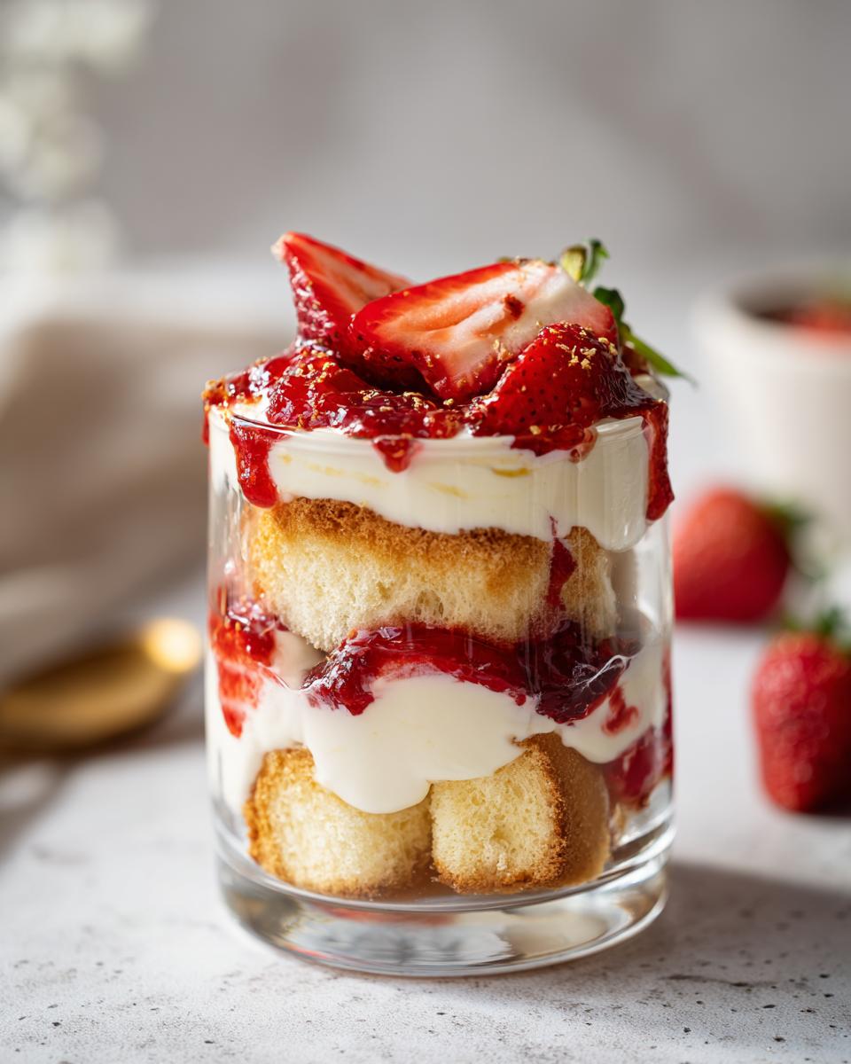 no egg strawberry tiramisu - detail 2