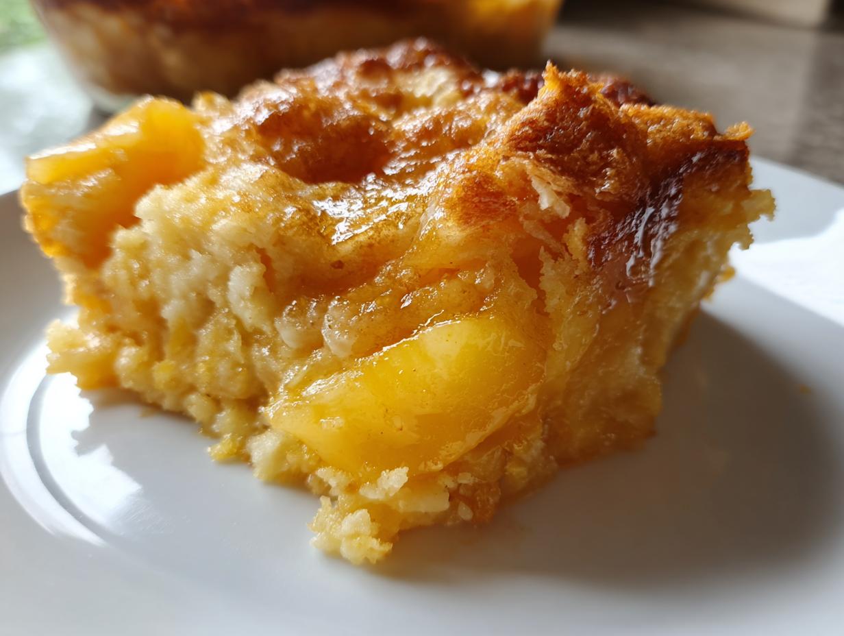 old fashioned southern peach cobbler - detail 1