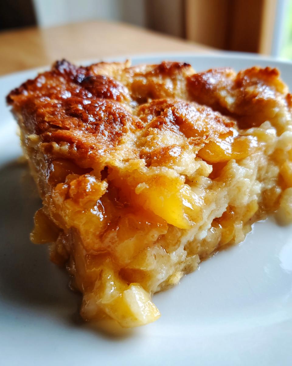 old fashioned southern peach cobbler - detail 2