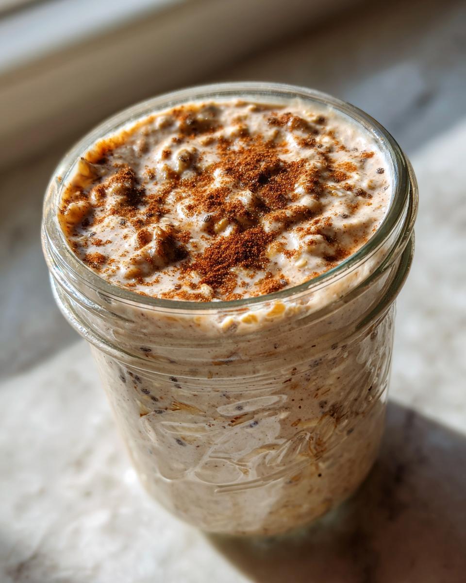 Overnight Cinnamon Protein Oats: 1 Recipe to LOVE! 5 overnight cinnamon protein oats no cook easy prep - detail 2