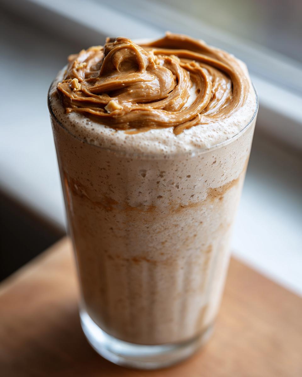 peanut butter banana protein smoothie - detail 1
