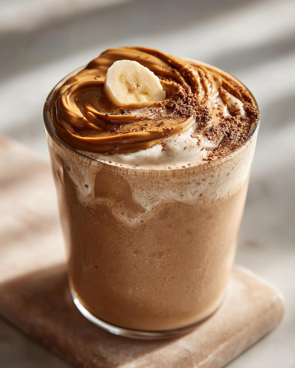 peanut butter banana protein smoothie - detail 2