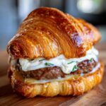 smash burger croissant garlic aioli gourmet easy