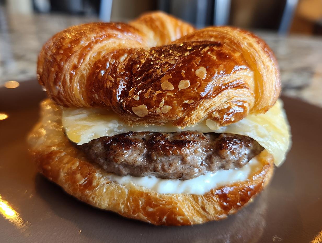 smash burger croissant garlic aioli gourmet easy - detail 2