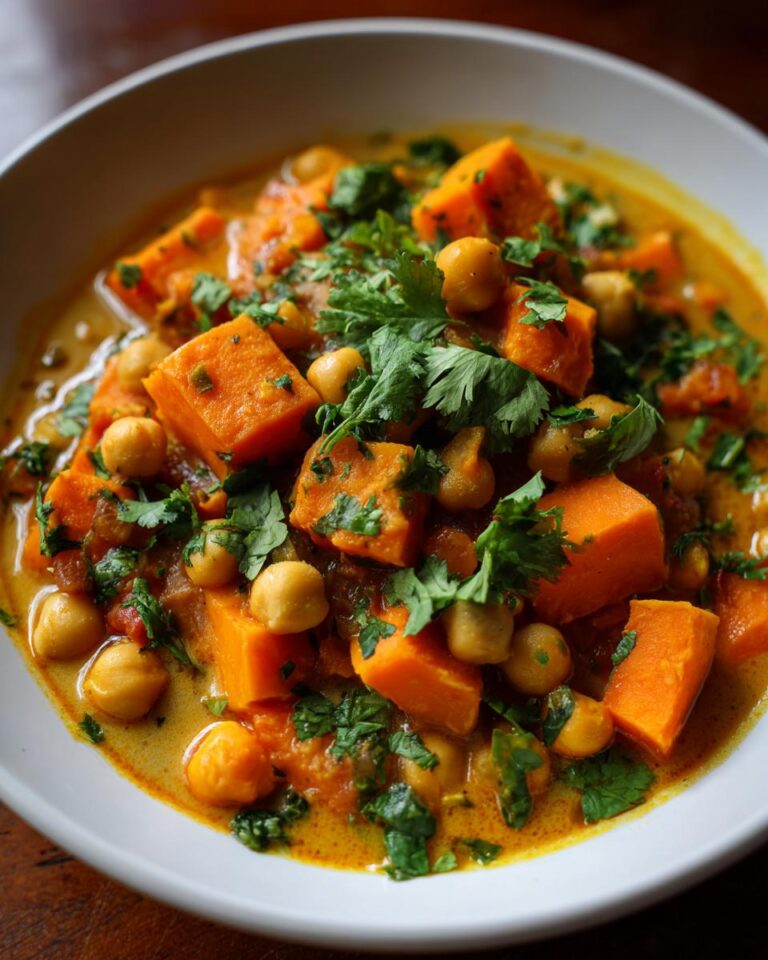 sweet potato chickpea coconut curry