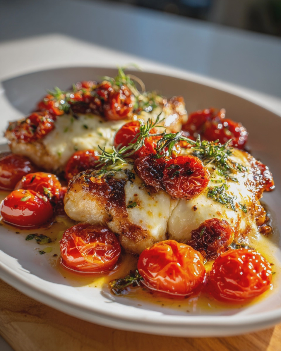 balsamic baked chicken breast mozzarella cheese one pan - detail 1