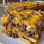 best cheeseburger french fry casserole easy dinner