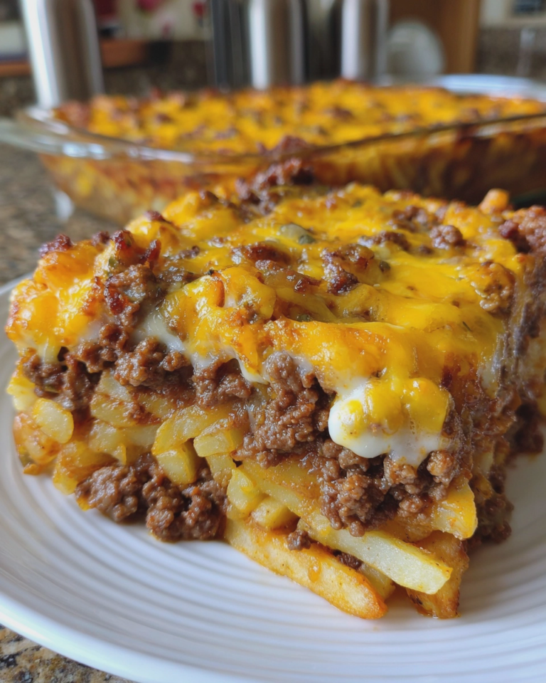 best cheeseburger french fry casserole easy dinner