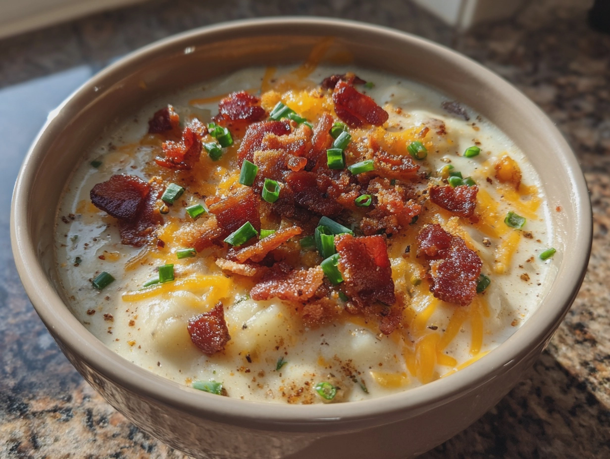 best homemade loaded potato soup easy creamy recipe - detail 2