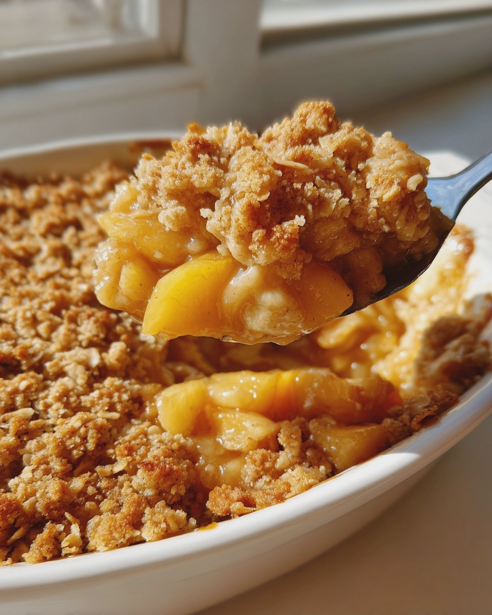 best peach crisp recipe cinnamon oat topping easy - detail 2