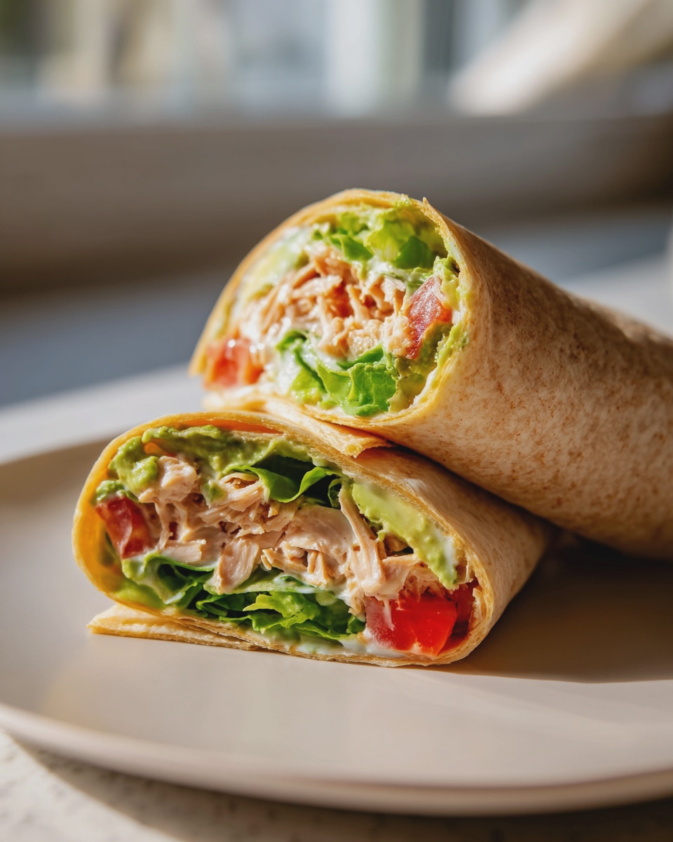 chicken avocado wrap recipe easy healthy protein - detail 1