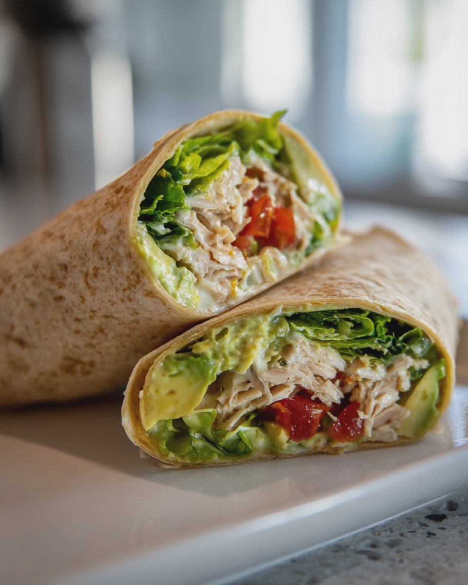 chicken avocado wrap recipe easy healthy protein - detail 2