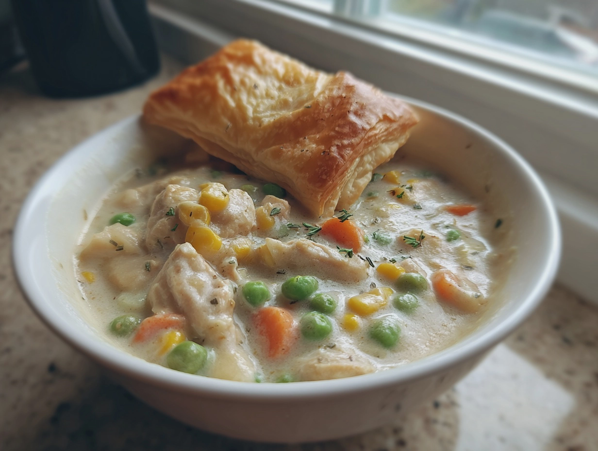 chicken pot pie soup creamy hearty one pot meal - detail 1