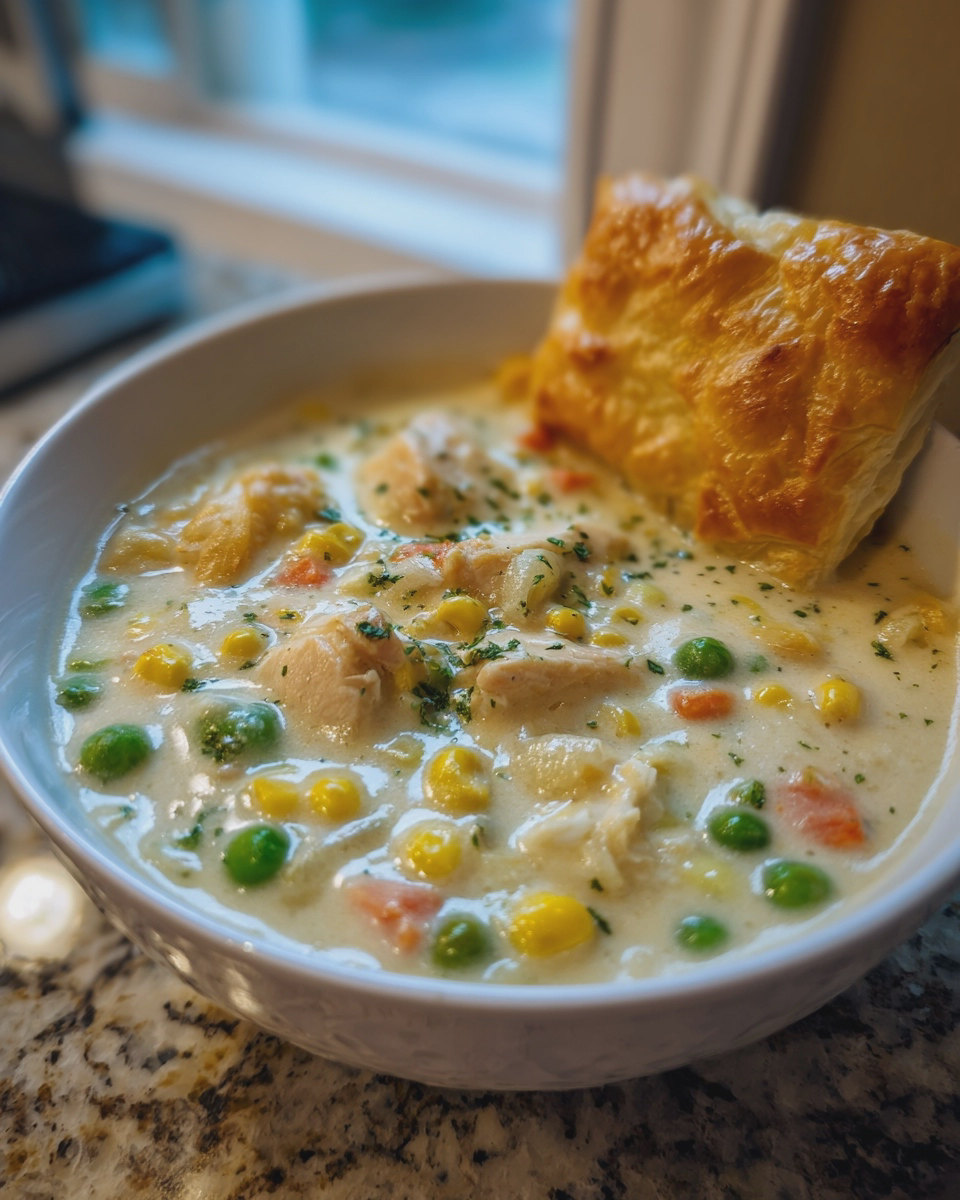 chicken pot pie soup creamy hearty one pot meal - detail 2