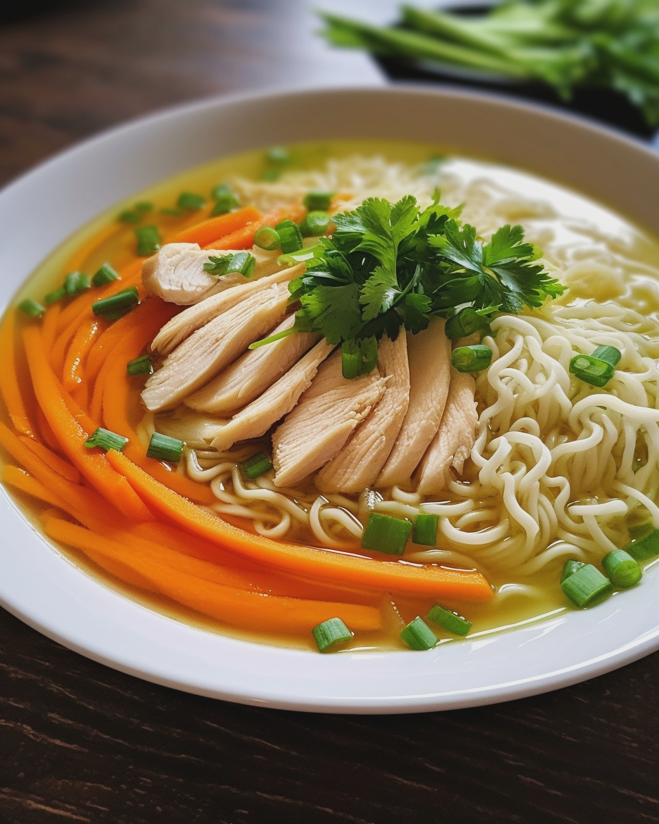 Classic Ginger Garlic Chicken Noodle Soup 4 classic ginger garlic chicken noodle soup easy - detail 1