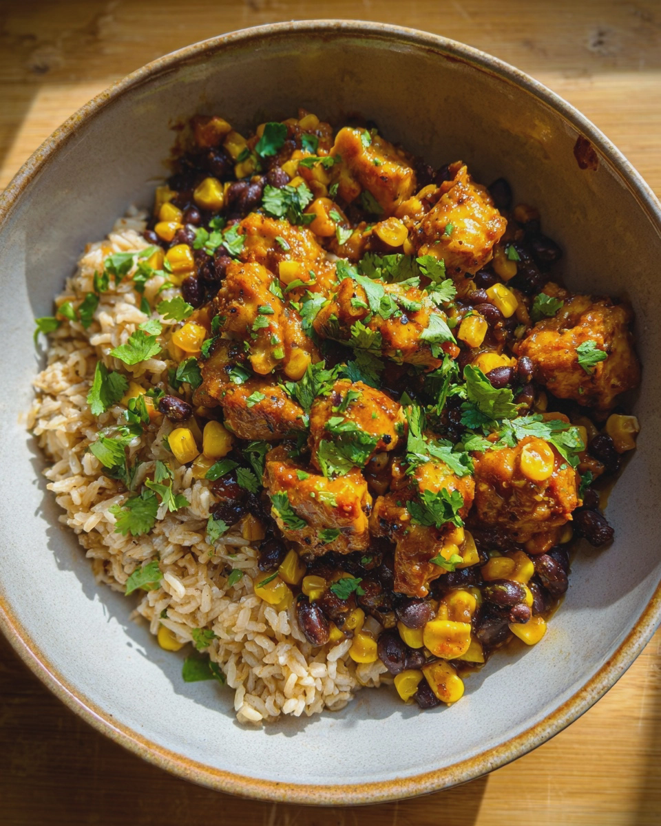 corn chicken rice bowls healthy high protein meal prep - detail 1