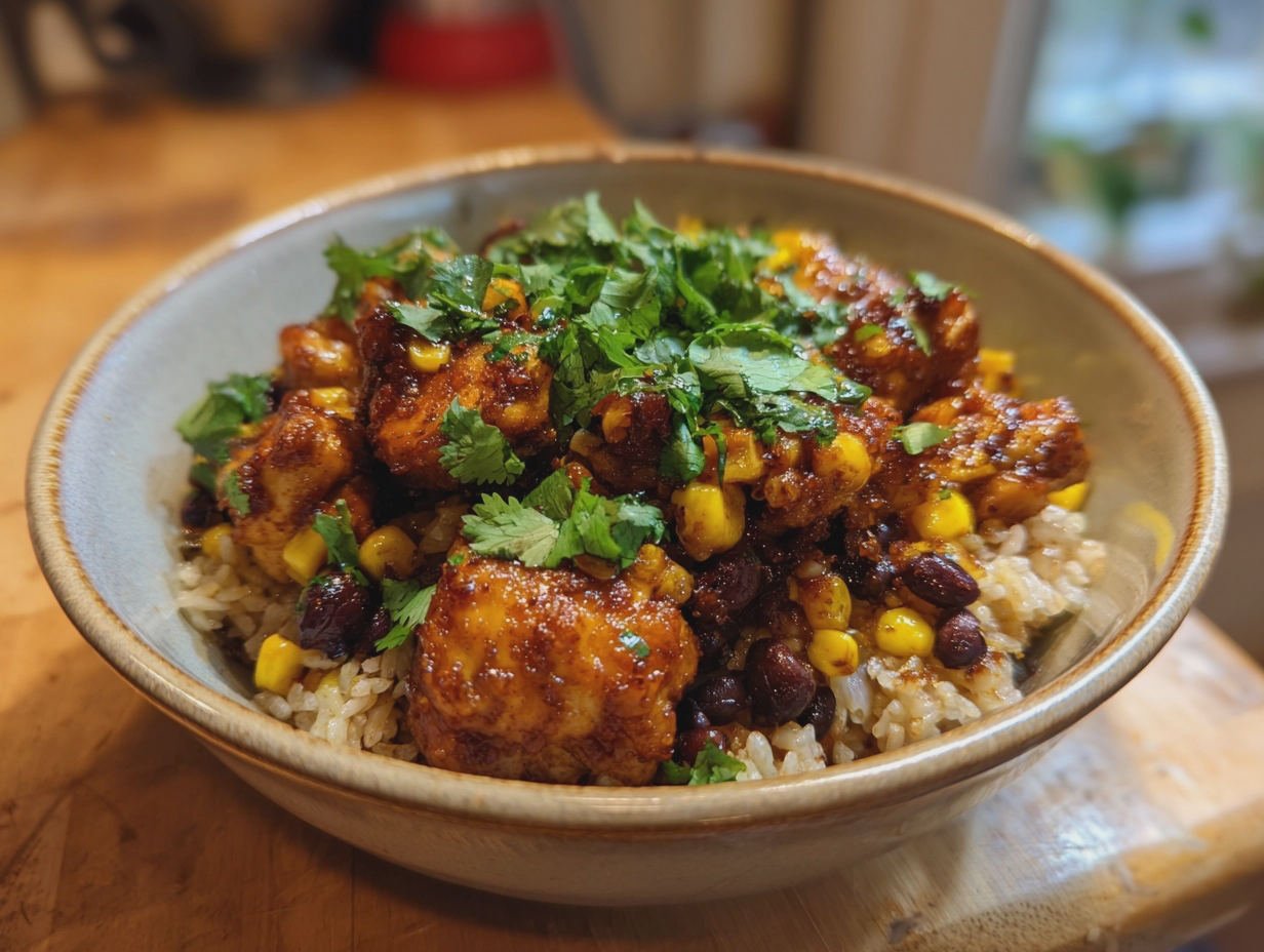 corn chicken rice bowls healthy high protein meal prep - detail 2