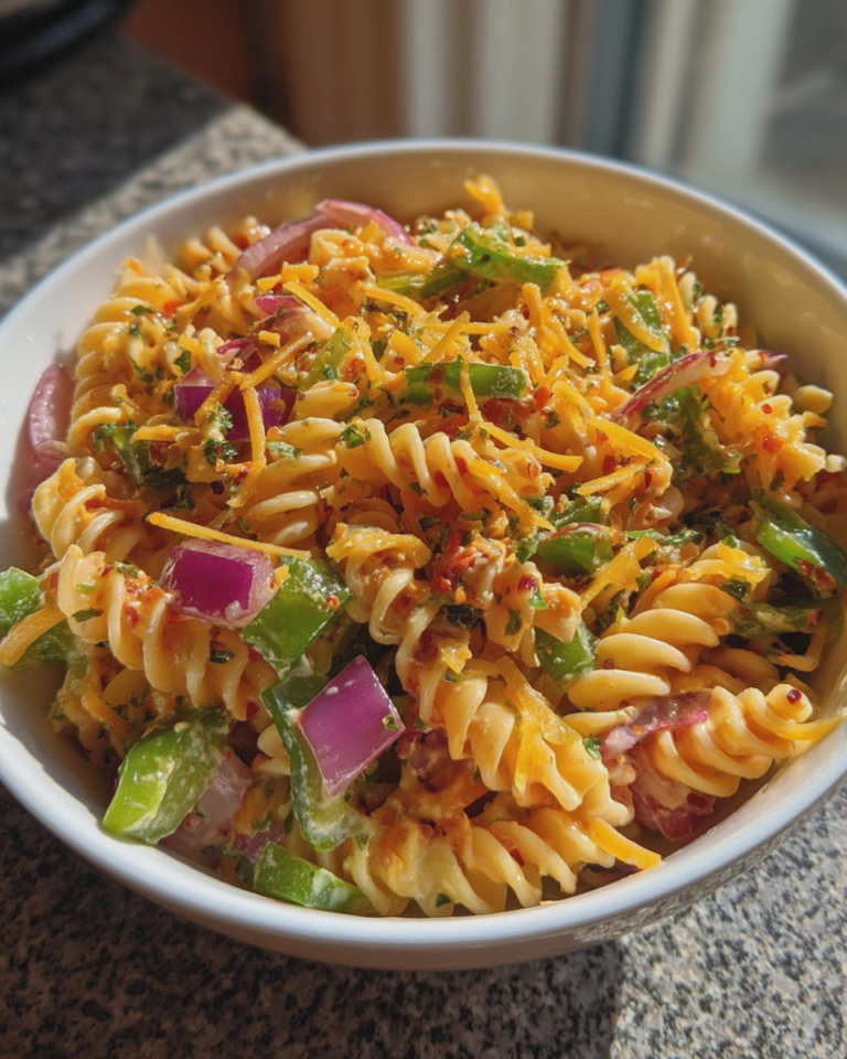 creamy pasta salad easy summer potluck recipe
