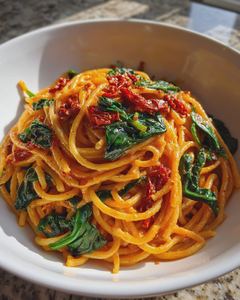 creamy sun dried tomato vegan pasta easy plant based - detail 2