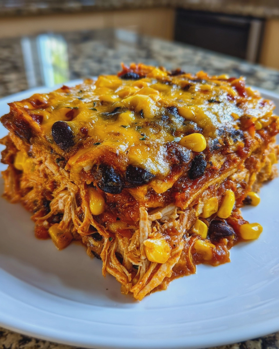 easy chicken burrito casserole healthy family dinner - detail 1