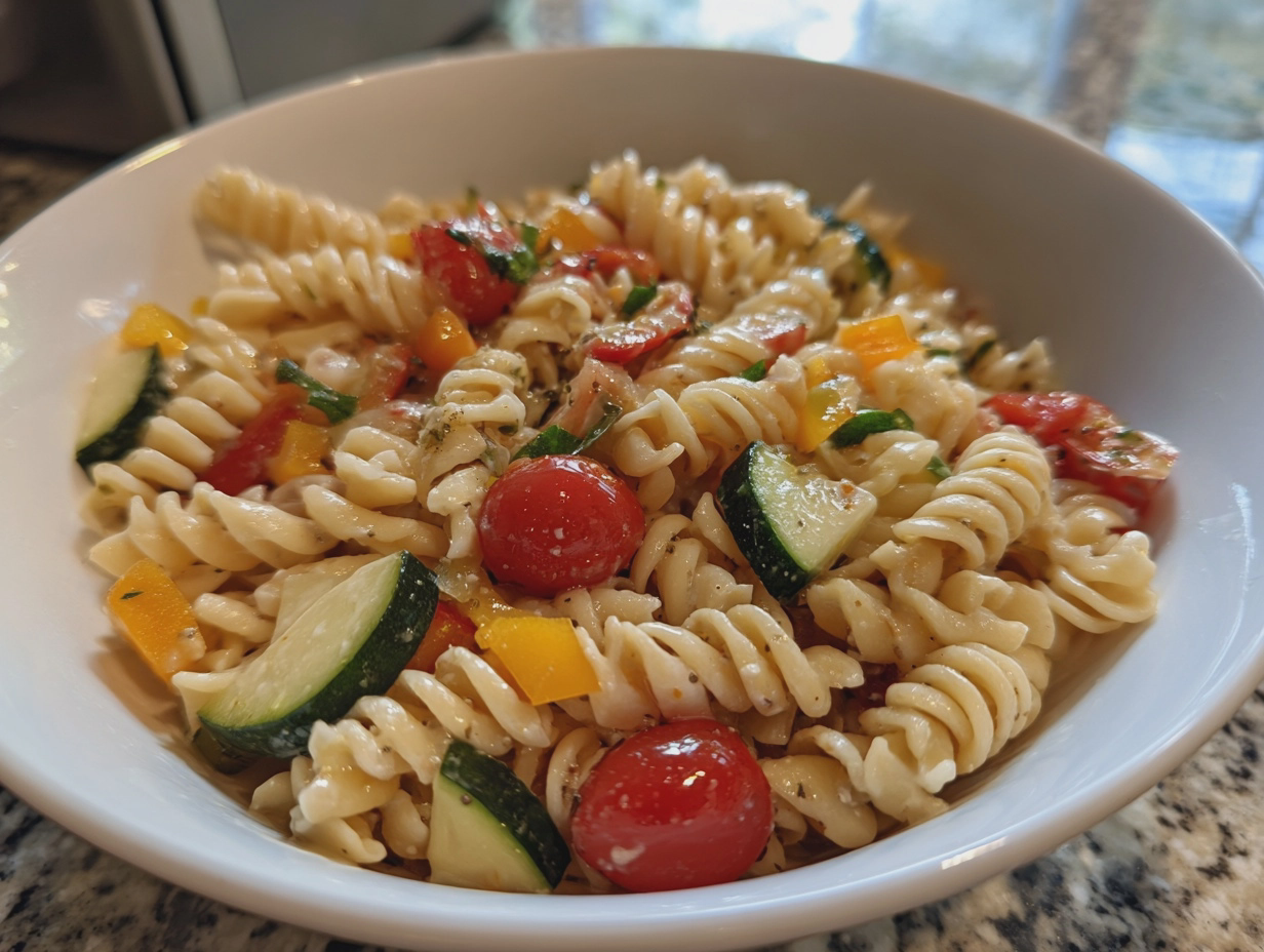 easy pasta salad recipe quick colorful summer side - detail 1