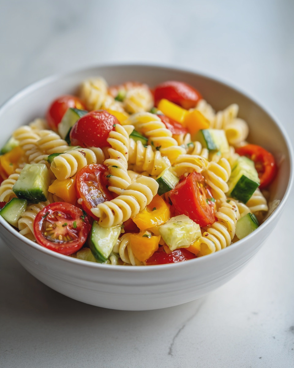 easy pasta salad recipe quick colorful summer side - detail 2