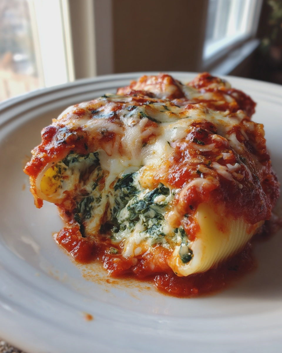 Spinach and Ricotta Stuffed Shells (45 Minutes) 4 easy spinach and ricotta stuffed shells healthy veggie - detail 1