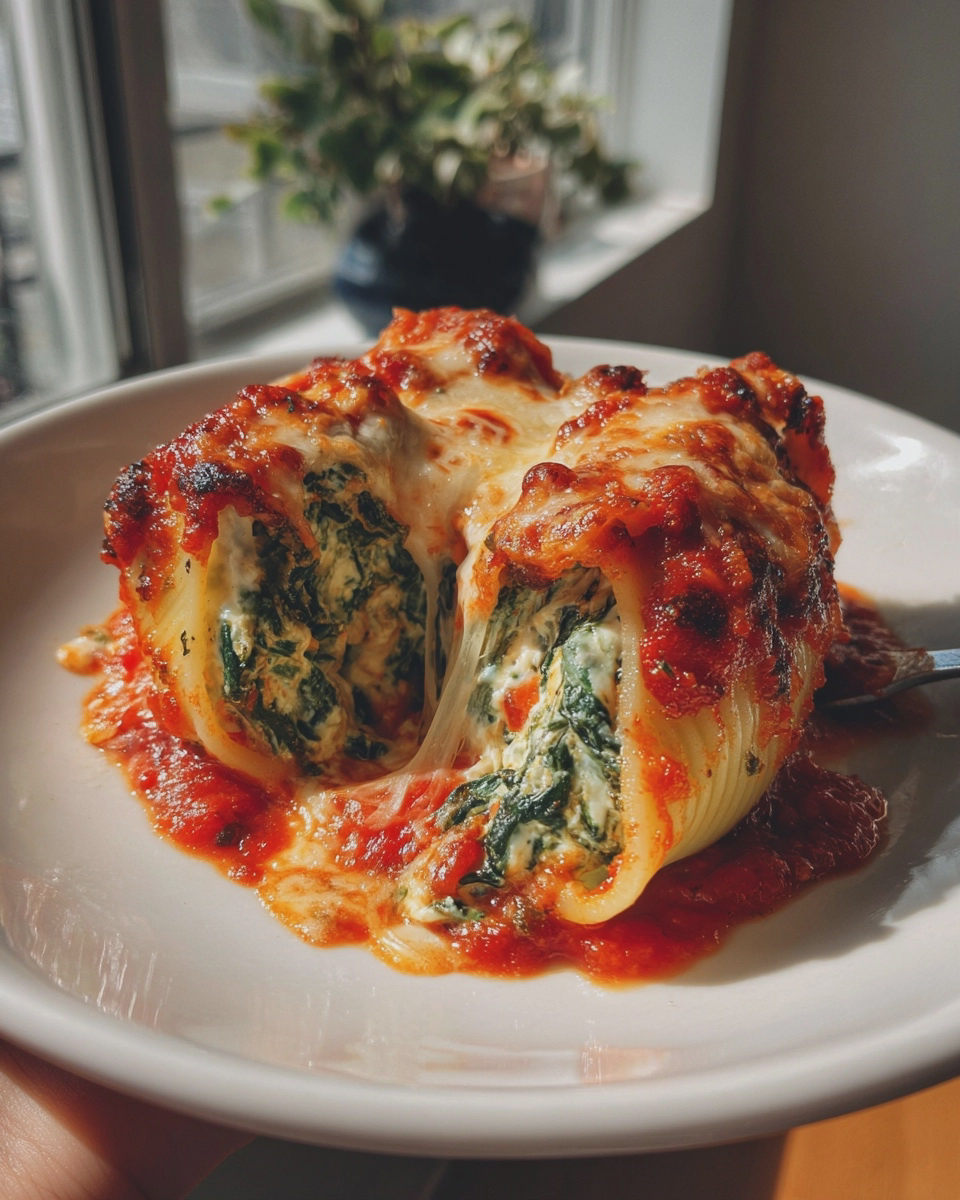 Spinach and Ricotta Stuffed Shells (45 Minutes) 5 easy spinach and ricotta stuffed shells healthy veggie - detail 2