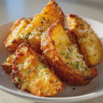 garlic parmesan potato wedges easy baked side dish