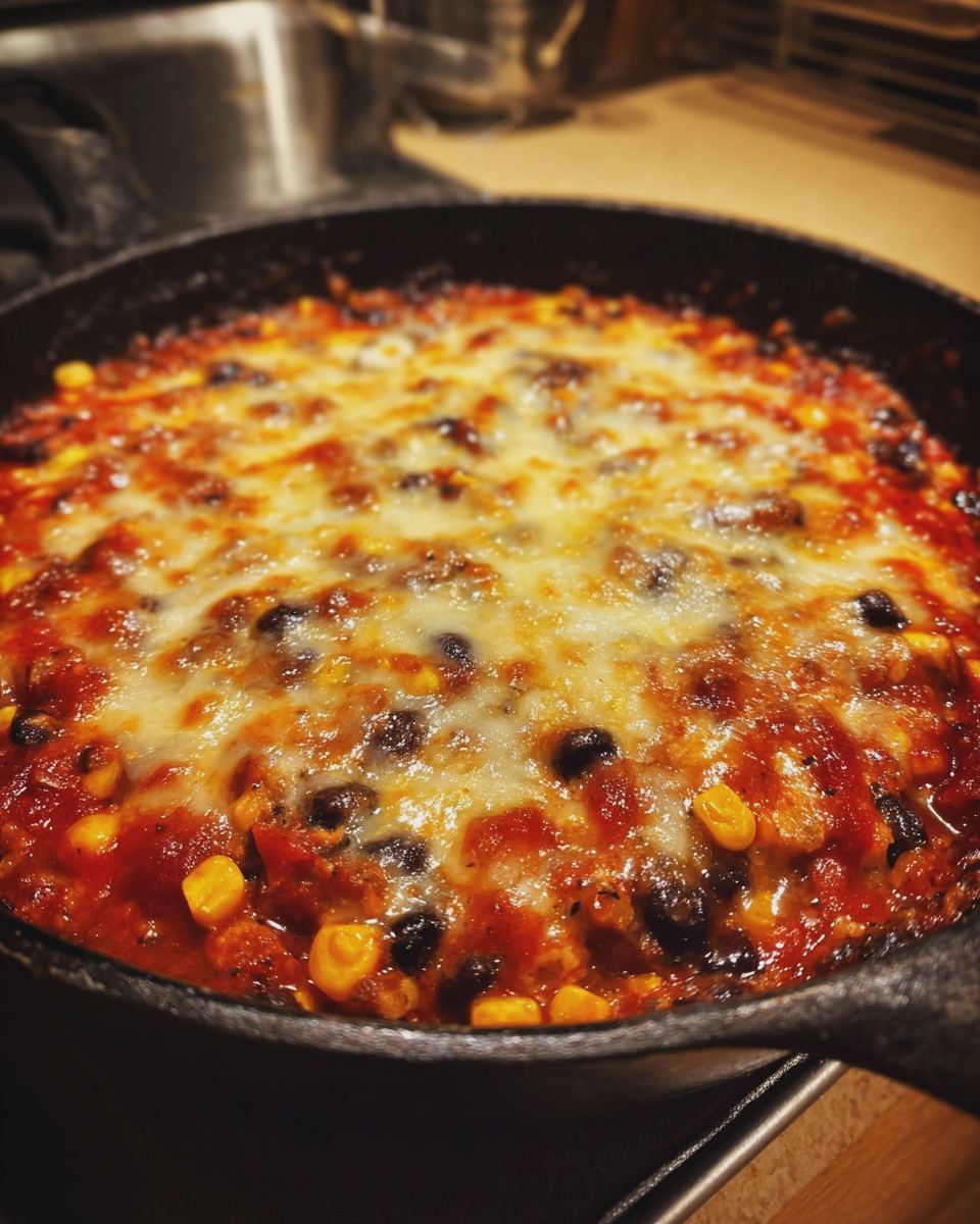 healthy enchilada skillet one pan high protein recipe - detail 2