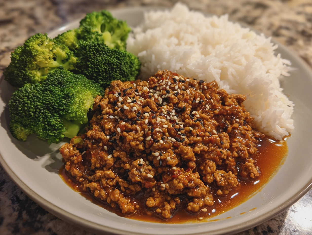 honey garlic ground turkey recipe easy protein dinner - detail 2