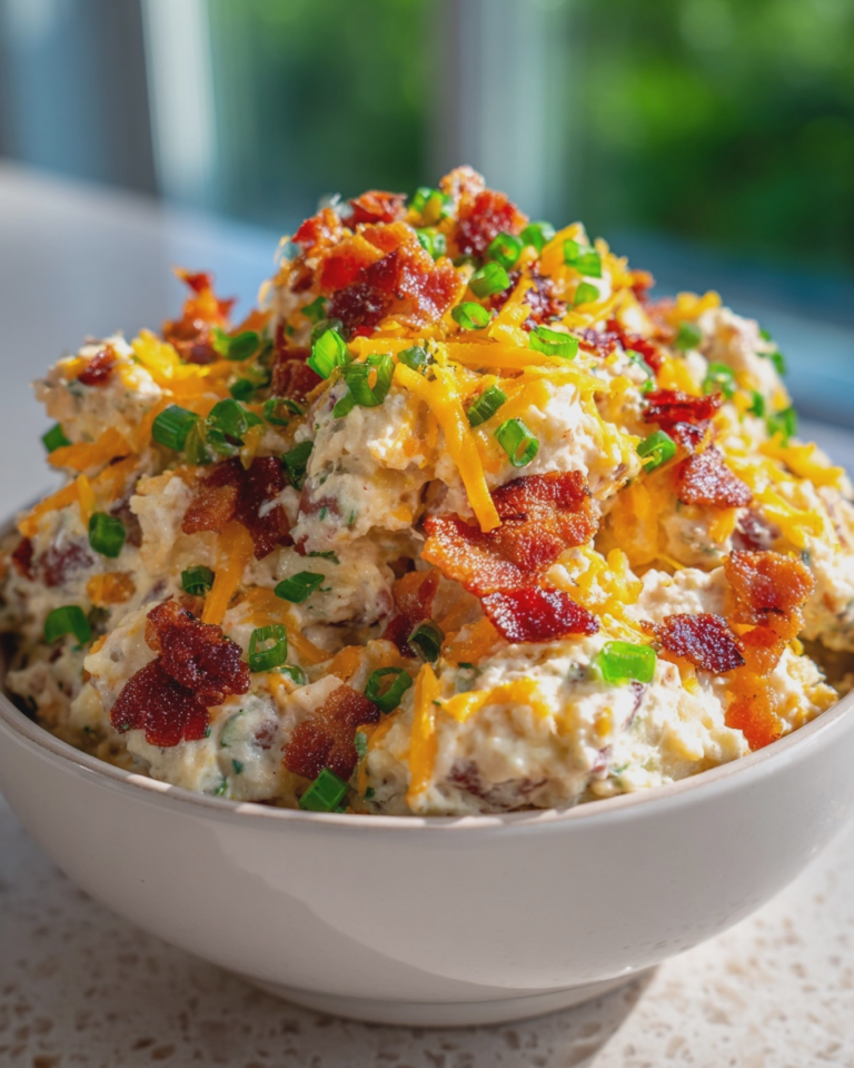 loaded baked potato salad easy bbq side recipe