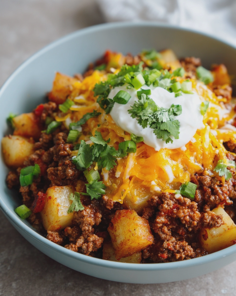 loaded potato taco bowl budget friendly easy recipe