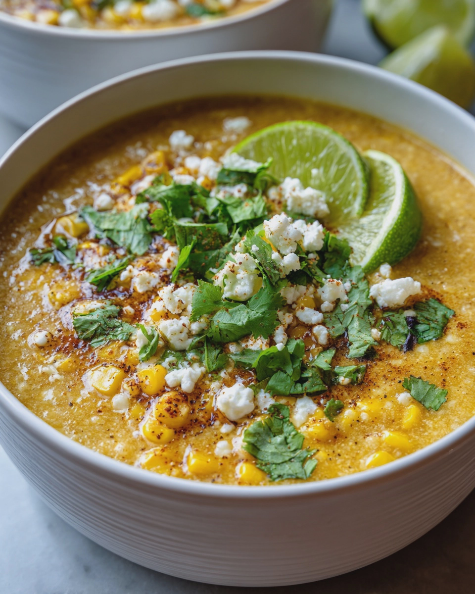 mexican street corn soup elote inspired cozy bowl - detail 2
