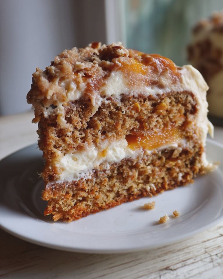 peach cake with brown sugar frosting easy moist